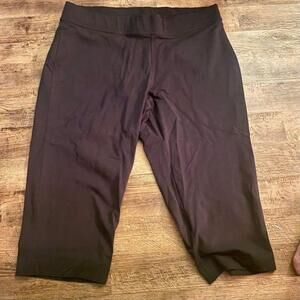 NEW- Women's Lands' End Starfish Crop Leggings 2X Black